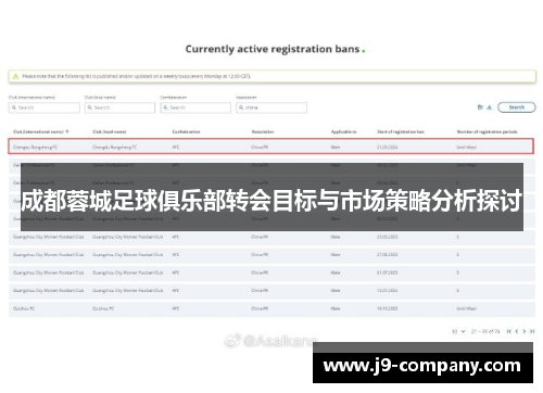 成都蓉城足球俱乐部转会目标与市场策略分析探讨